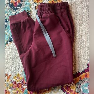 FIGS Burgundy HW Joggers